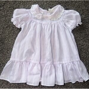 Vintage Polly Flinders Lilac Purple Peter Pan Dress Baby Girl 24 Months